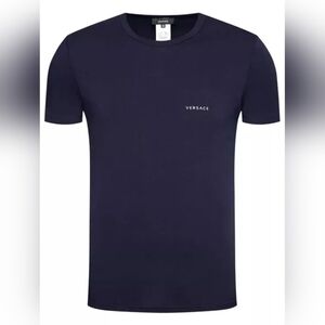 VERSACE T-SHIRT BLUE SIZE 6 COTTON AND ELASTANE
